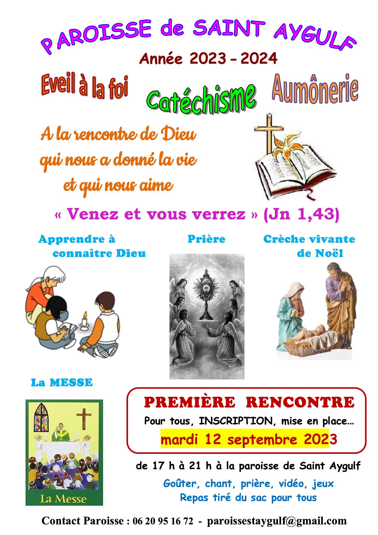 Catechisme 2023 24 affiche