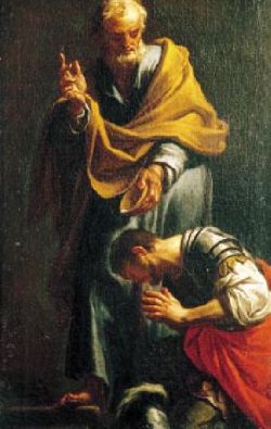 Saint Pierre baptisant le centurion Corneille