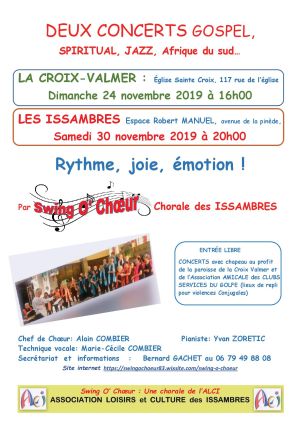 Affiche concert Swing O Choeur 11 2019 R